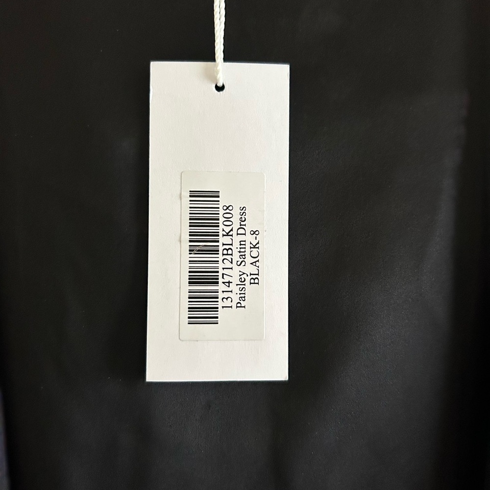 Reformation Paisley Satin Dress black size 8 - Picture 7 of 7